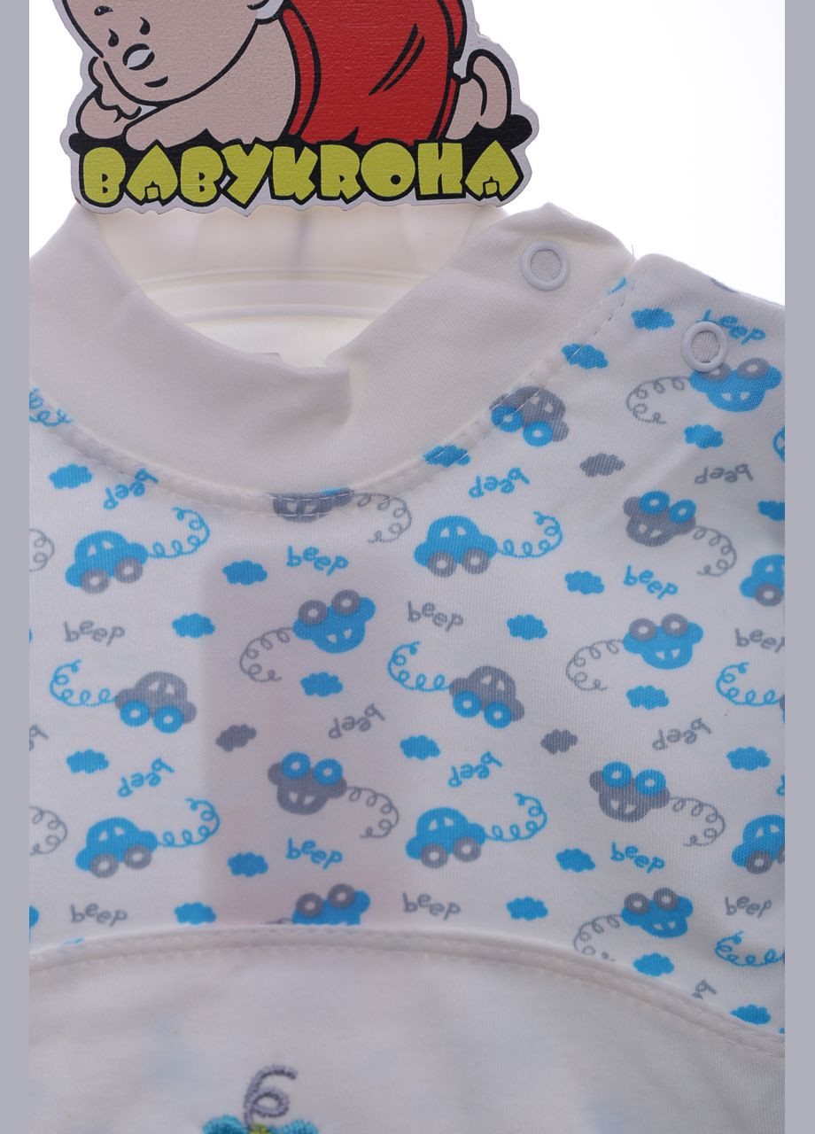 Блакитна піжама з довгим рукавом для хлопчика трикотажна малюк блакитний 62 см (37256) BABYKROHA