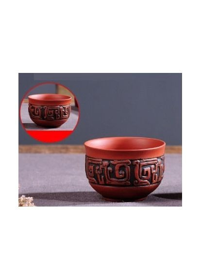 Чашка JIAOLONG глиняная 70 мл красная No Brand (368717577)