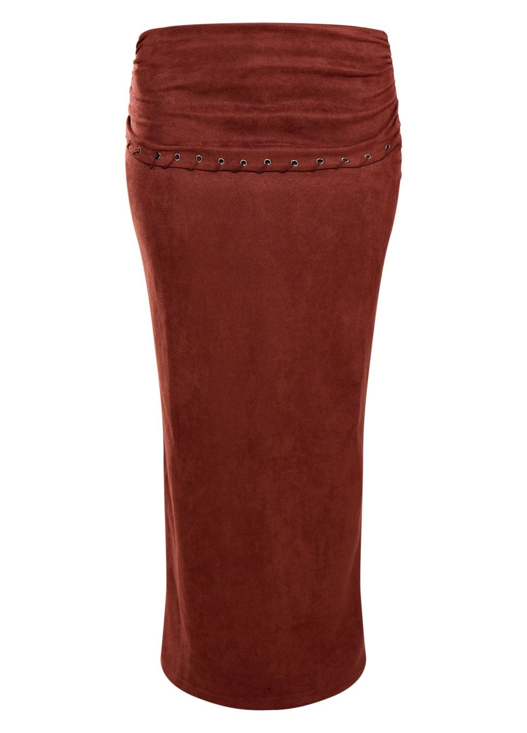 Коричневая юбка PrettyLittleThing