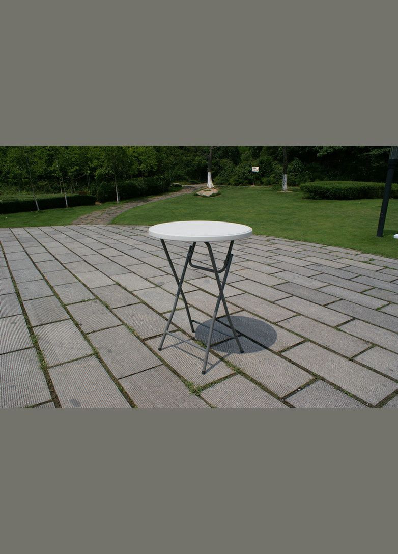 Стіл складаний круглий ТЕ-1830, білий Time Eco (329407317)