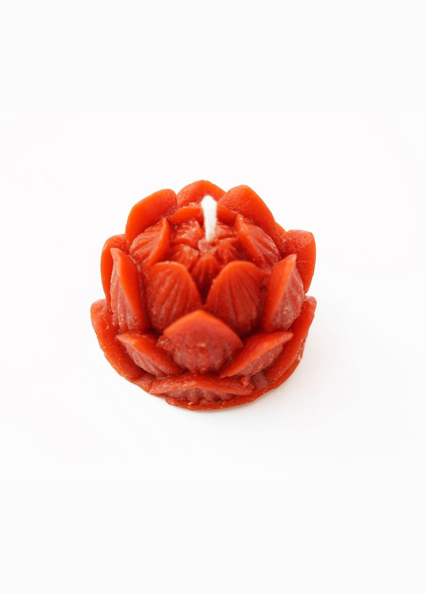 Свеча Лотос красная No Brand (372659019)