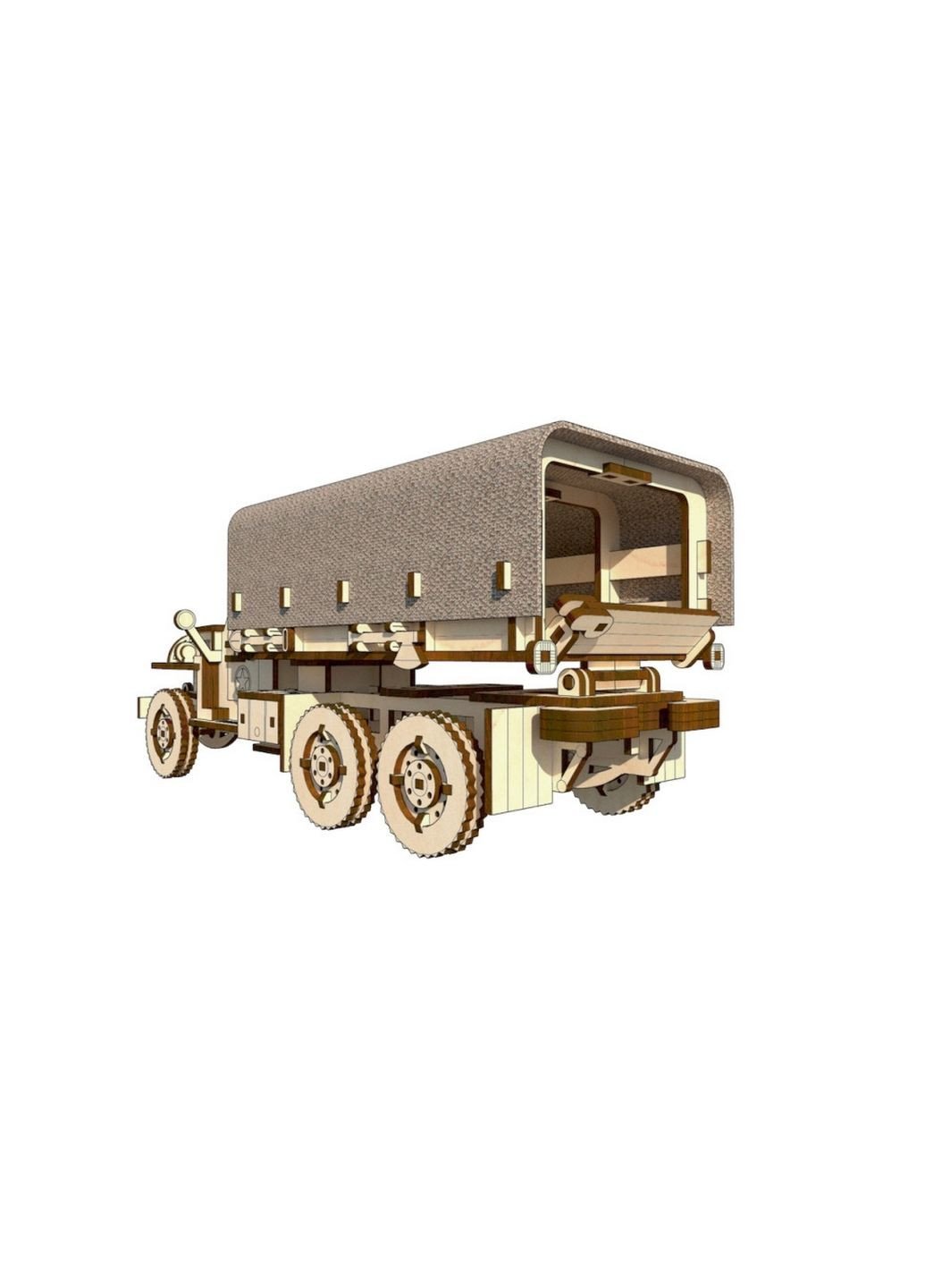 Деревянный конструктор "Военный грузовик STUDEBAKER", 176 деталей Pazly (288188925)