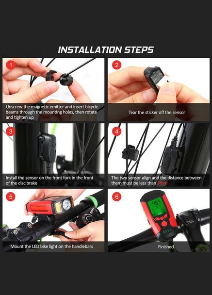 Фонарь велосипедный на батарейках AS0808-XPG+2LED(yellow)+2COB(red), Освещение WJ-827 для велосипеда Bailong (365654605)