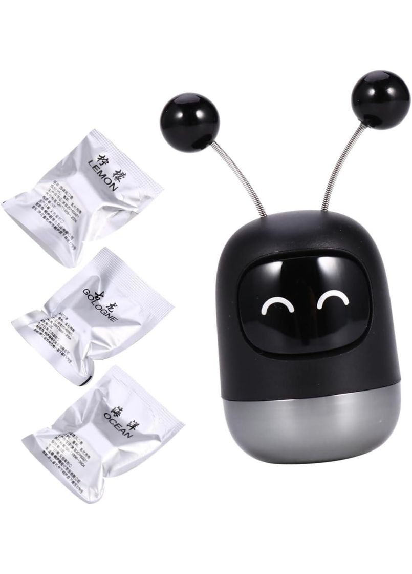 Ароматизатор автомобильный на панель приборов + 3 сменных картриджа, Черный (R051613) Lanxuan (363554715)