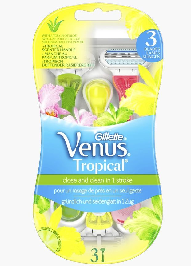 Бритвы одноразовые Gillette Tropical, 3 шт. Venus (328401955)