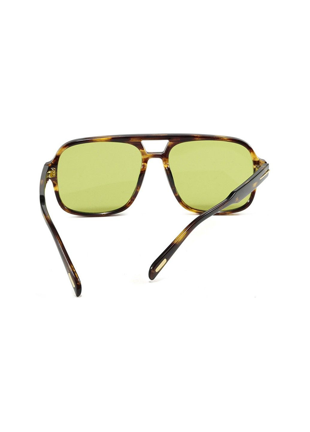 Окуляри сонцезахисні авіатор Smoke TF леопардові з зеленими лінзами No Brand (361678725)