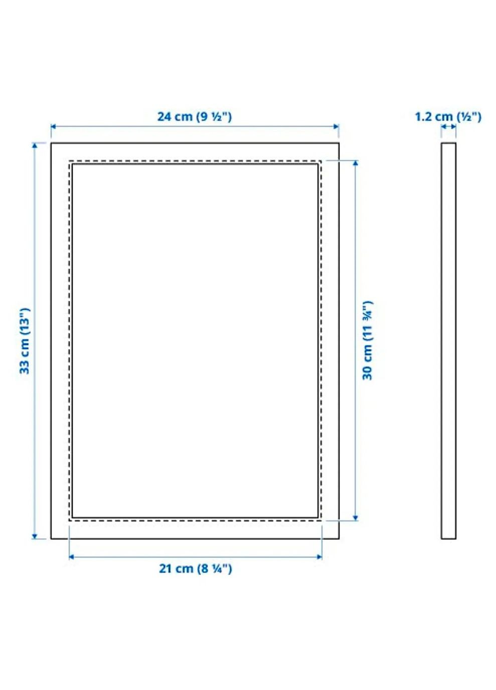 Рамка ІКЕА FISKBO 21х30 см чорний (30295656) IKEA (267901564)