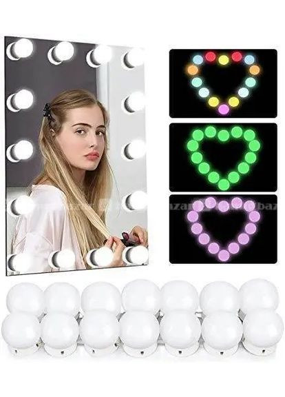Підсвічування для дзеркала з пультом регулювання яскравості кольору Vanity Mirror Lights RGB різнокольорове Mirascreen (363832498)