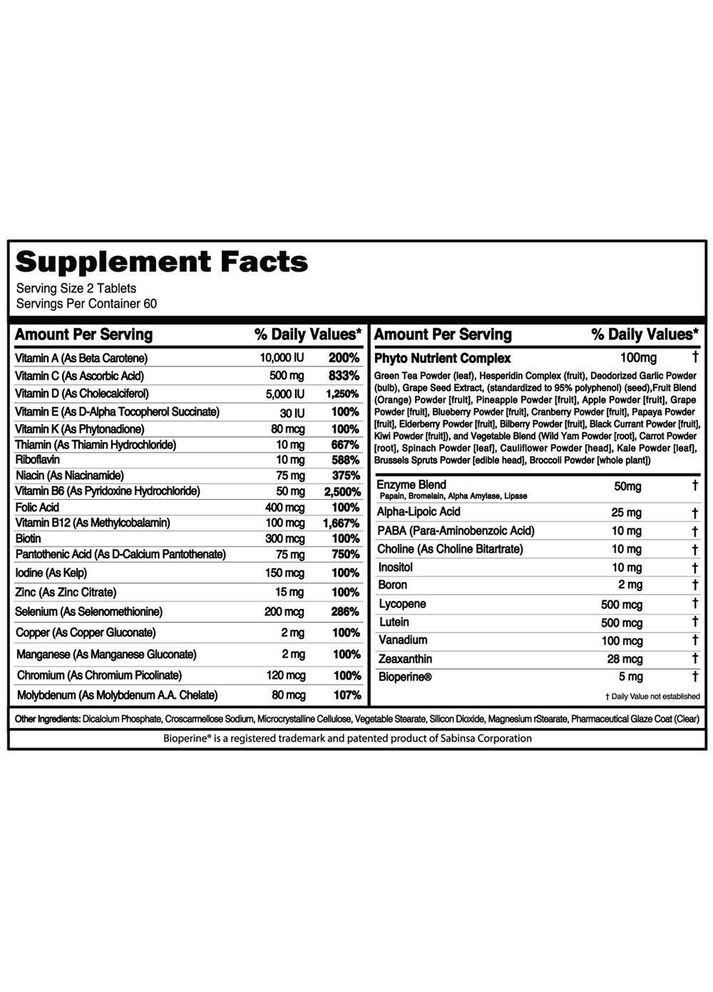 Вітаміни для чоловіків VitaMode 120 таб. (аналог Opti-men) EVLution Nutrition (346513721)