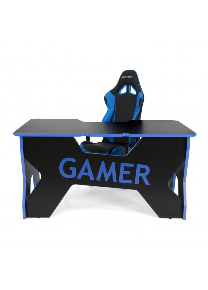 Компьютерный стол Геймерский стол ХGamer rue ЛДСП 150 см на 90 см черно-синий No Brand (353497897)