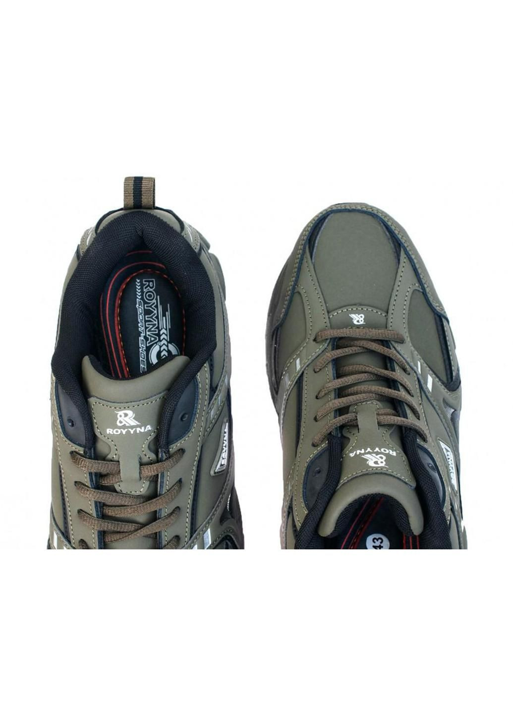 Оливкові кросівки 7231026 41 колір оливковий Royyna