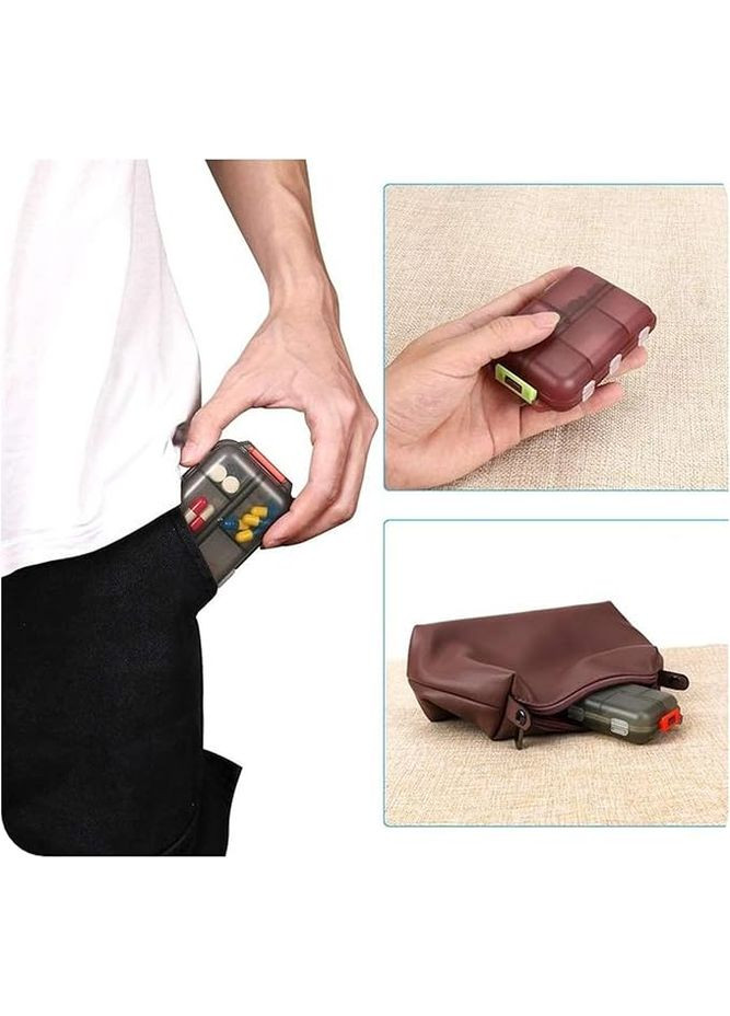 Органайзер для таблеток - таблетница Vitamin на 10 отделений, серая More (299665088)