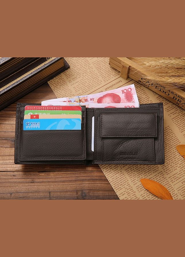 Мужской кожаный кошелек портмоне коричневый OEM (332795211)