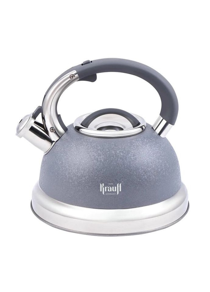 Чайник сосвистком Sieden 26-298-004 2.5 л сірий Krauff (296660958)