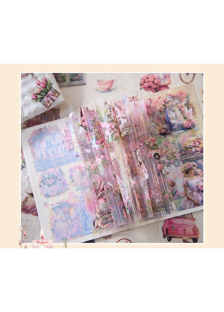 Журнал прозрачных наклеек Starry Galaxy Radiance, 20 листов, 10.5×15 см, эстетические декоративные стикеры прозрачные No Brand (368681922)