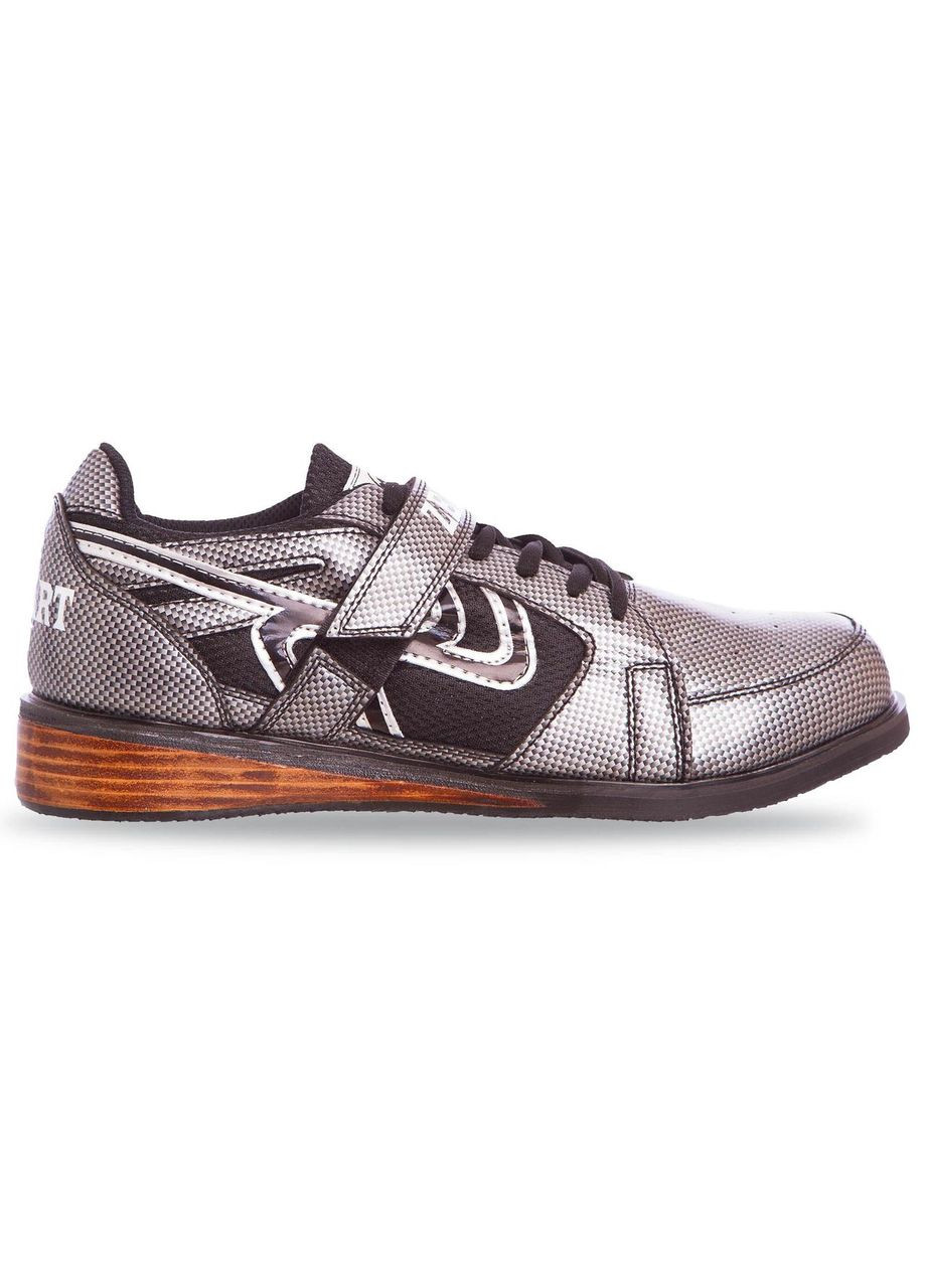 Сірі всесезон штангетки для важкої атлетики та пауерліфтингу ob-6319-gr розмір сірий-чорний Zelart