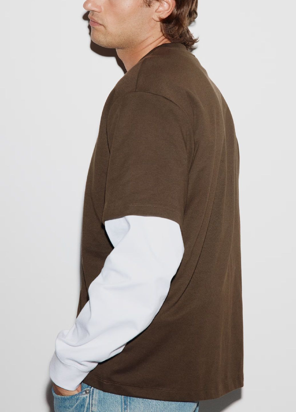 Темно-коричнева футболка H&M