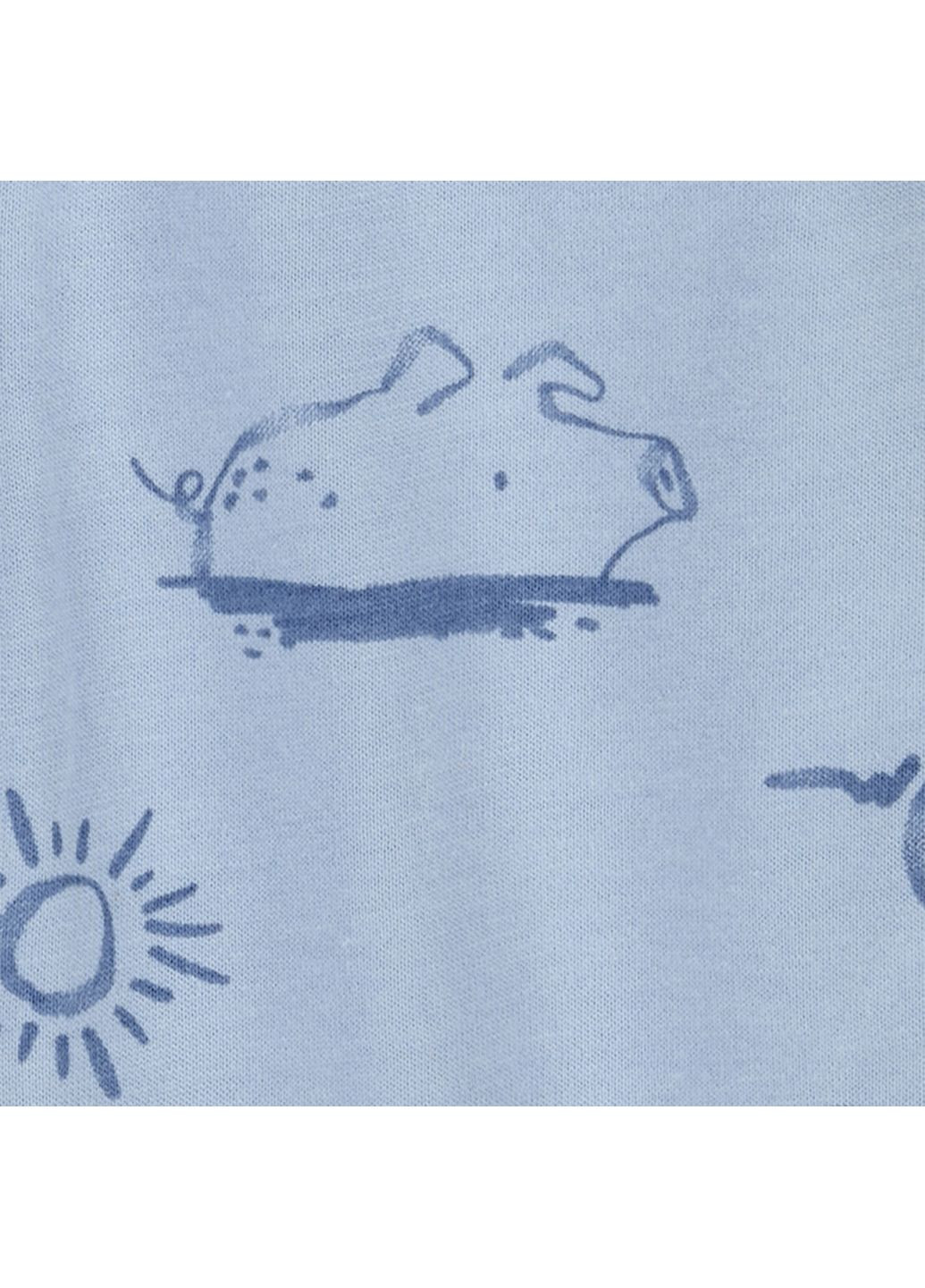 Голубой демисезонный комплект 3в1 боди, кофта, брюки для мальчика 55-61 см (1t090910_3m) Carter's