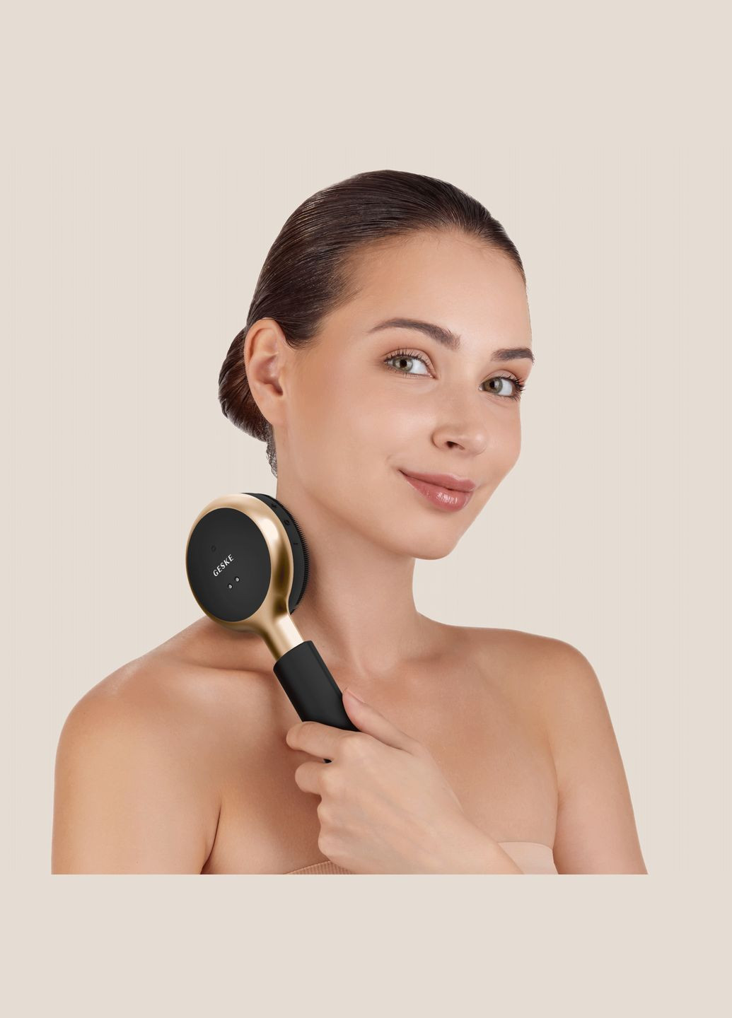 Звукова світлодіодна щітка для всього тіла Sonic LED Full-Body Brush&Intensive Exfoliator 9в1 gray GESKE (341525913)