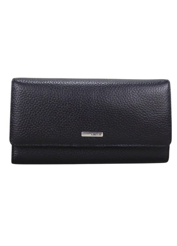 Кошелек женский кожаный черно-красный 1198 Karya (368801394)