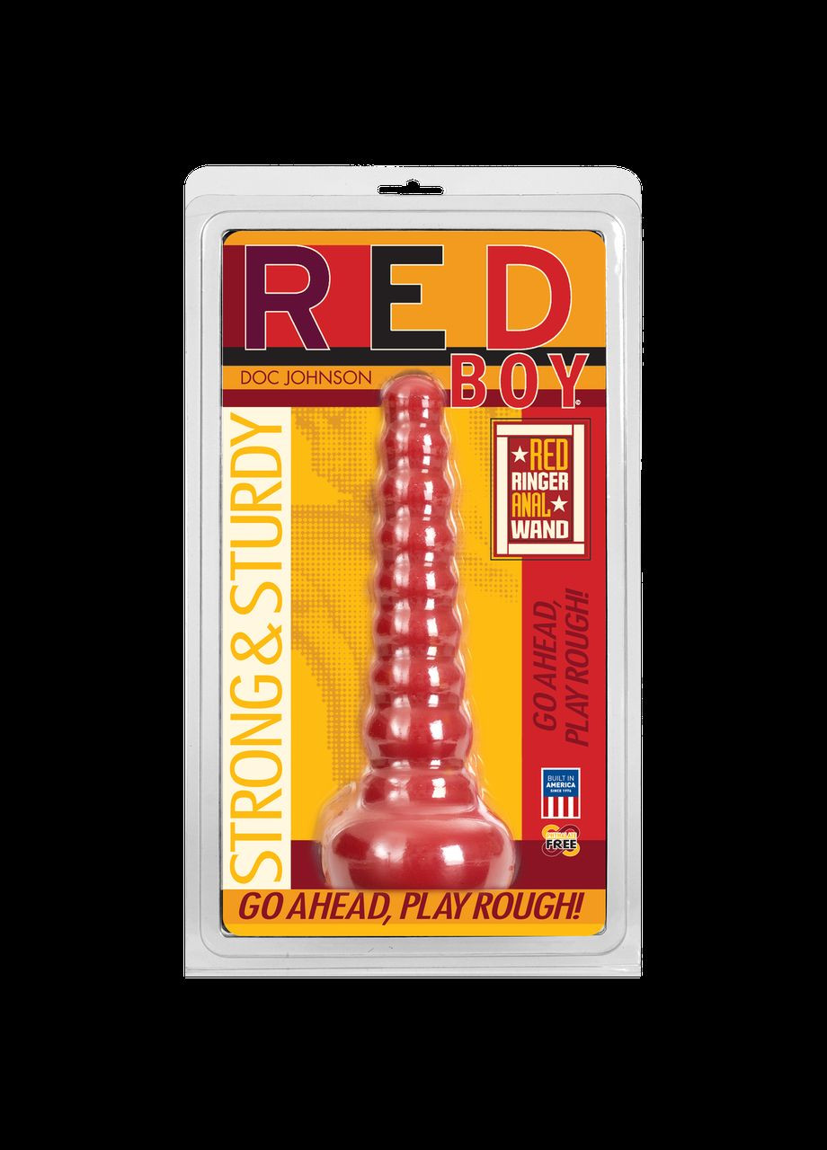 Анальная пробка-втулка Red Boy - Red Ringer Anal Wand, макс. диаметр 4,5см Doc Johnson (293959548)