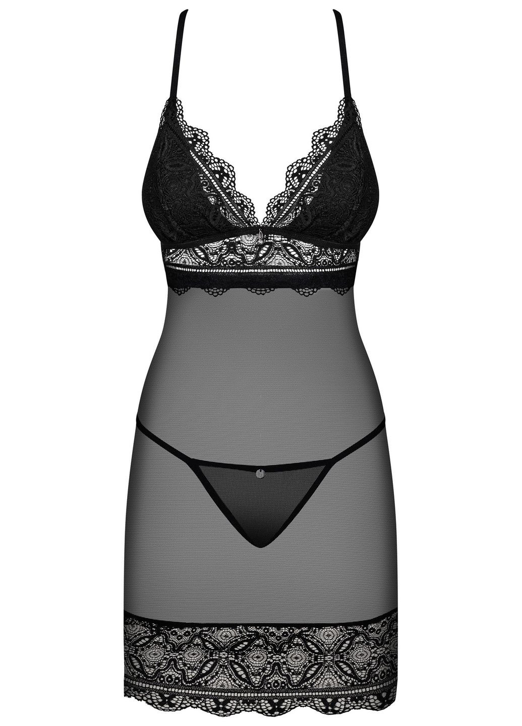 Сорочка ночная с трусиками Renelia chemise Obsessive (351582542)