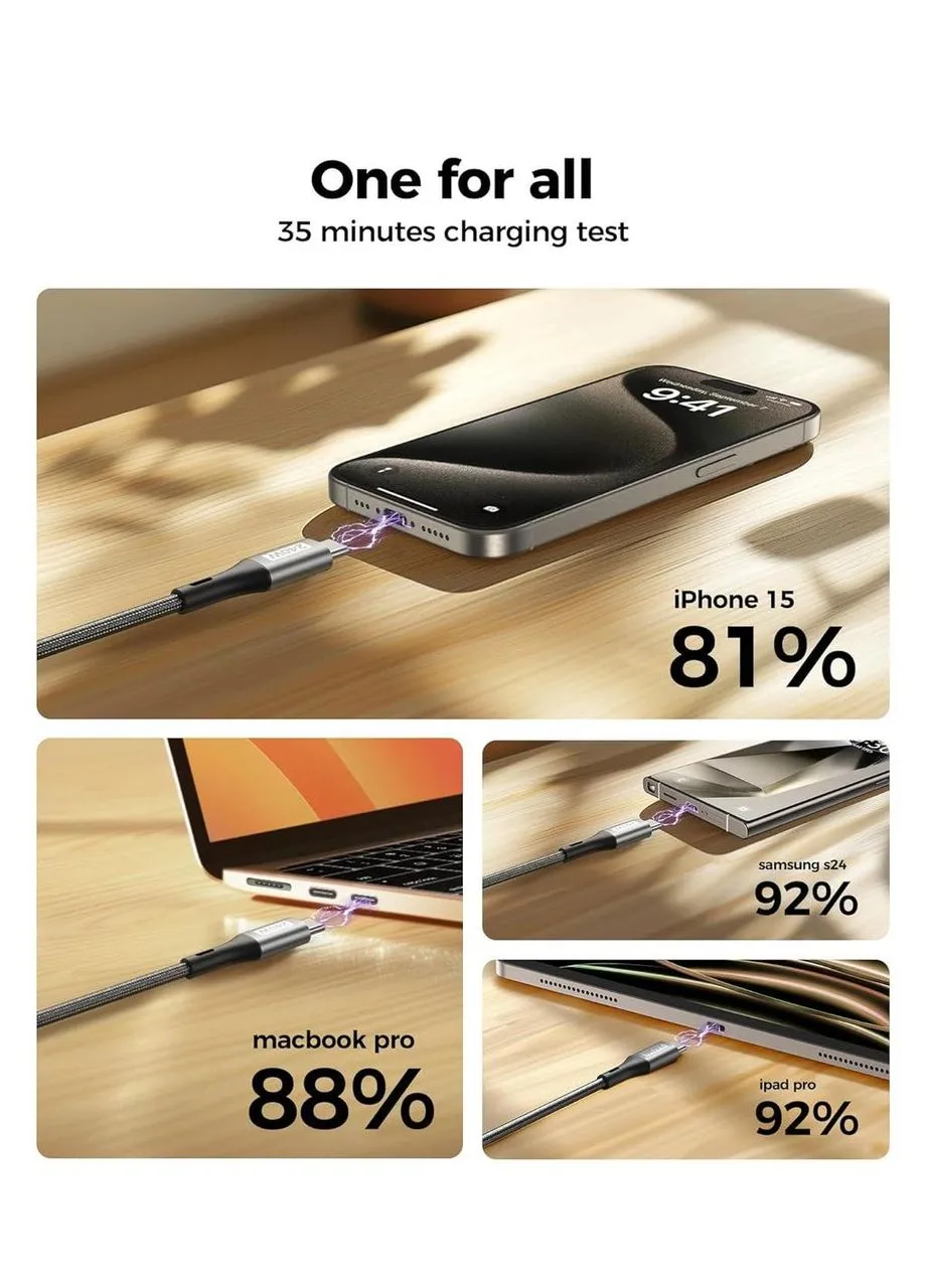 Кабель Silkland USB-C, 240W, 480Mbps, 0.15м Samsung (382352925)