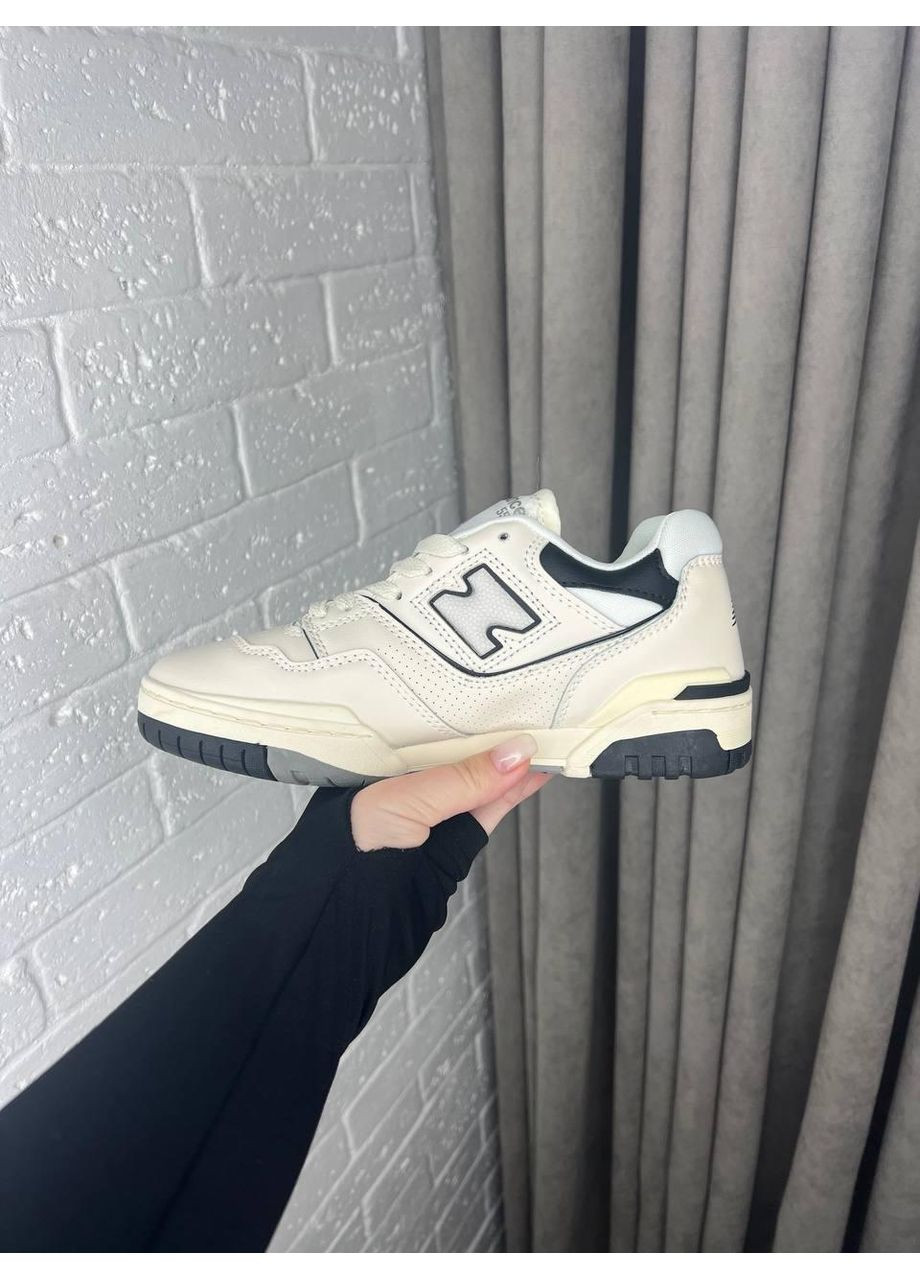 КРОССОВКИ ЖЕНСКИЕ NEW BALANCE 550 BEIGE BLACK НЬЮ БЕЛАНС 550 No Brand чёрные демисезоны (368885763)