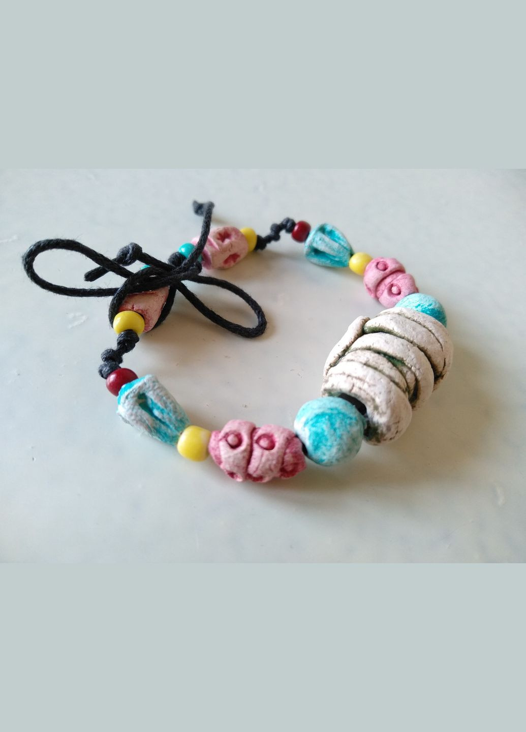 Керамічний браслет ручної роботи №7 Коти&Ангели (302450825)