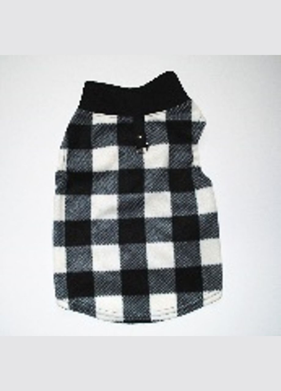 Жилетка для котів з кільцем Pet Style "Клітинка" Чорнобіла L No Brand - (323233906)