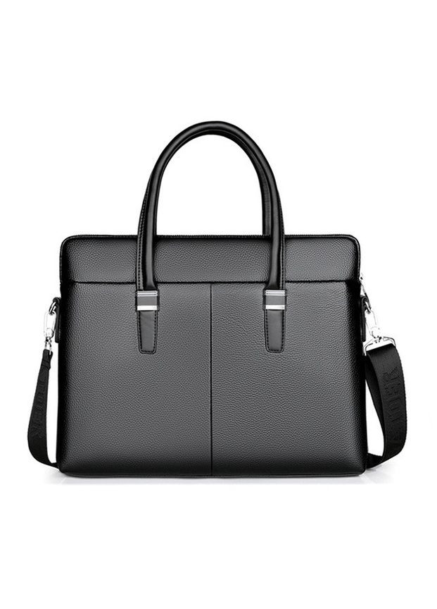 Якісний чоловічий діловий портфель для документів чорний коричневий, чоловіча сумка А4 шкіра еко (sku_234) No Brand (351536660)