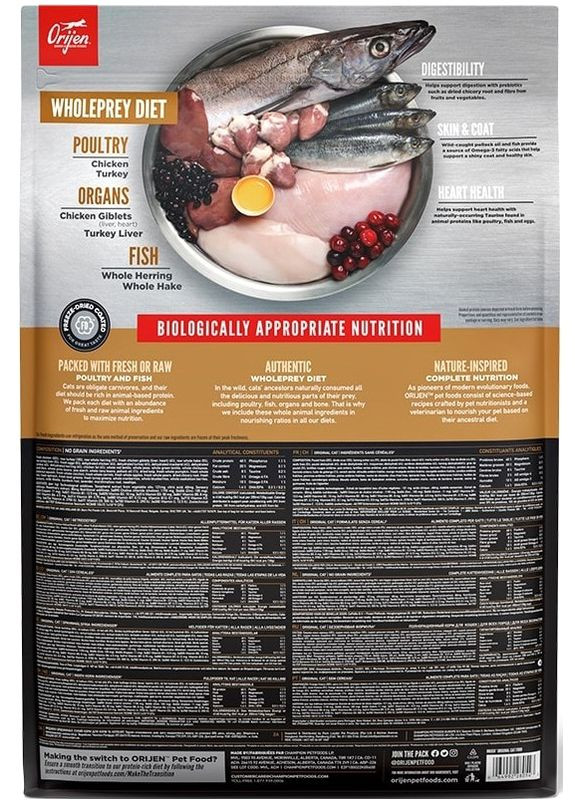 Сухий корм для кішок для всіх порід та стадій життя Original Cat 5.4 кг (o28054) Orijen (315501837)