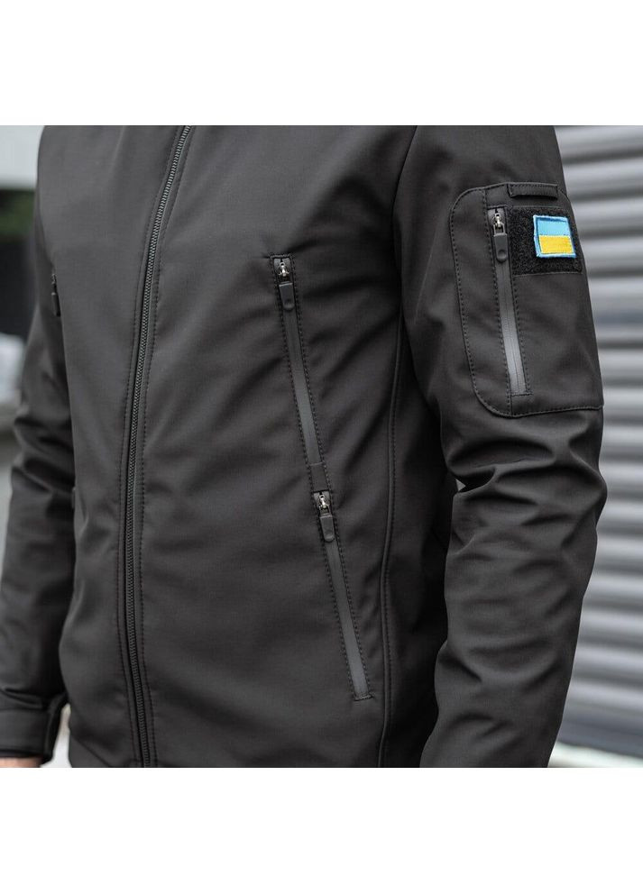 Армійська чоловіча куртка SoftShell весна/осінь чорна No Brand (360506911)