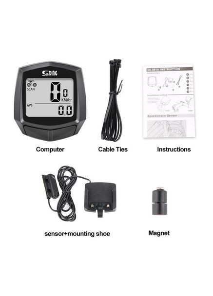 Велокомп'ютер SD-581, 15 HY-462 функцій, спідометр Sunding (366238640)