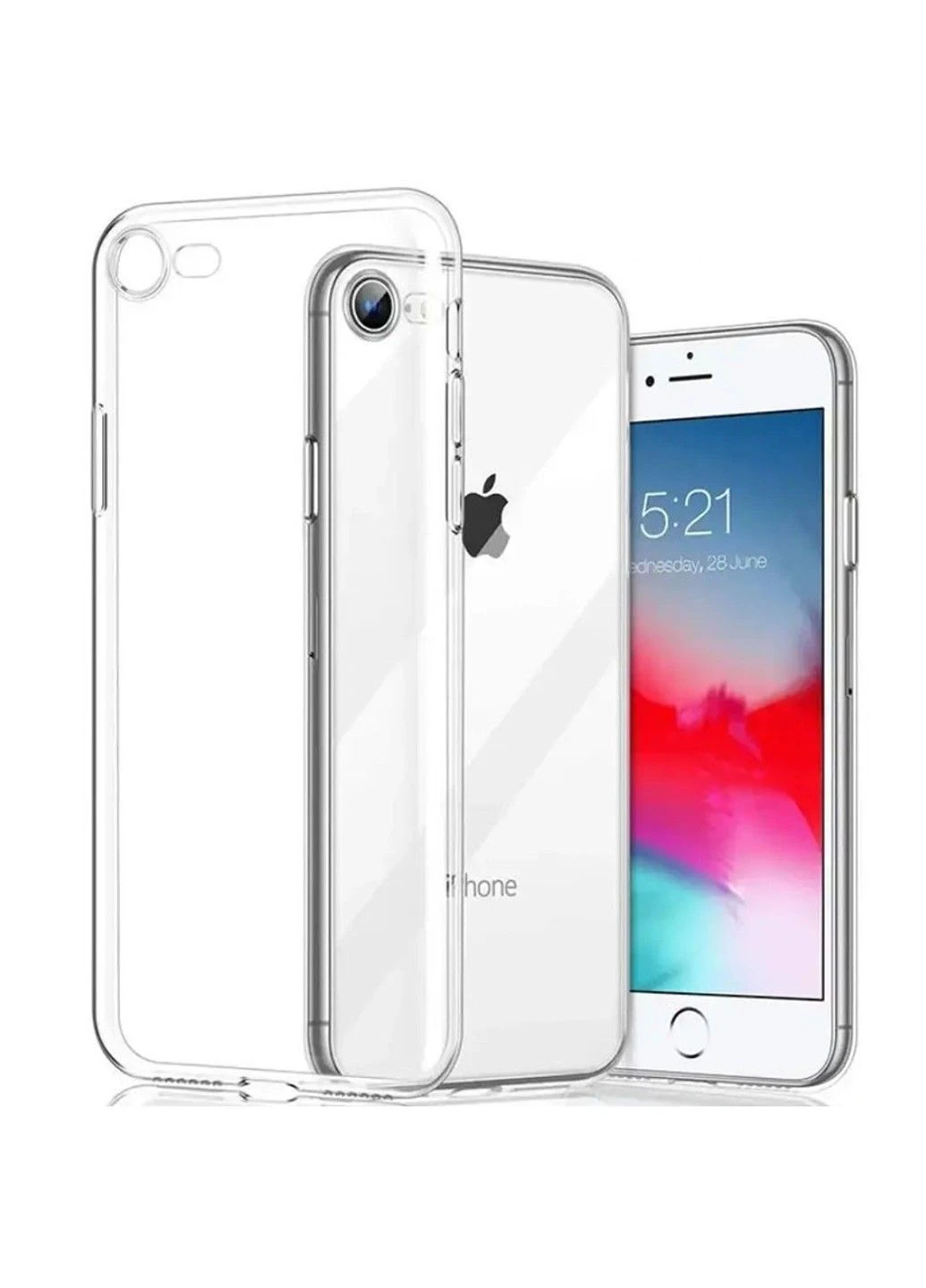 TPU чехол Epic Transparent 1,5mm Full Camera для Apple iPhone 7 / 8 / SE (2020) (4.7") Epik (390656379)