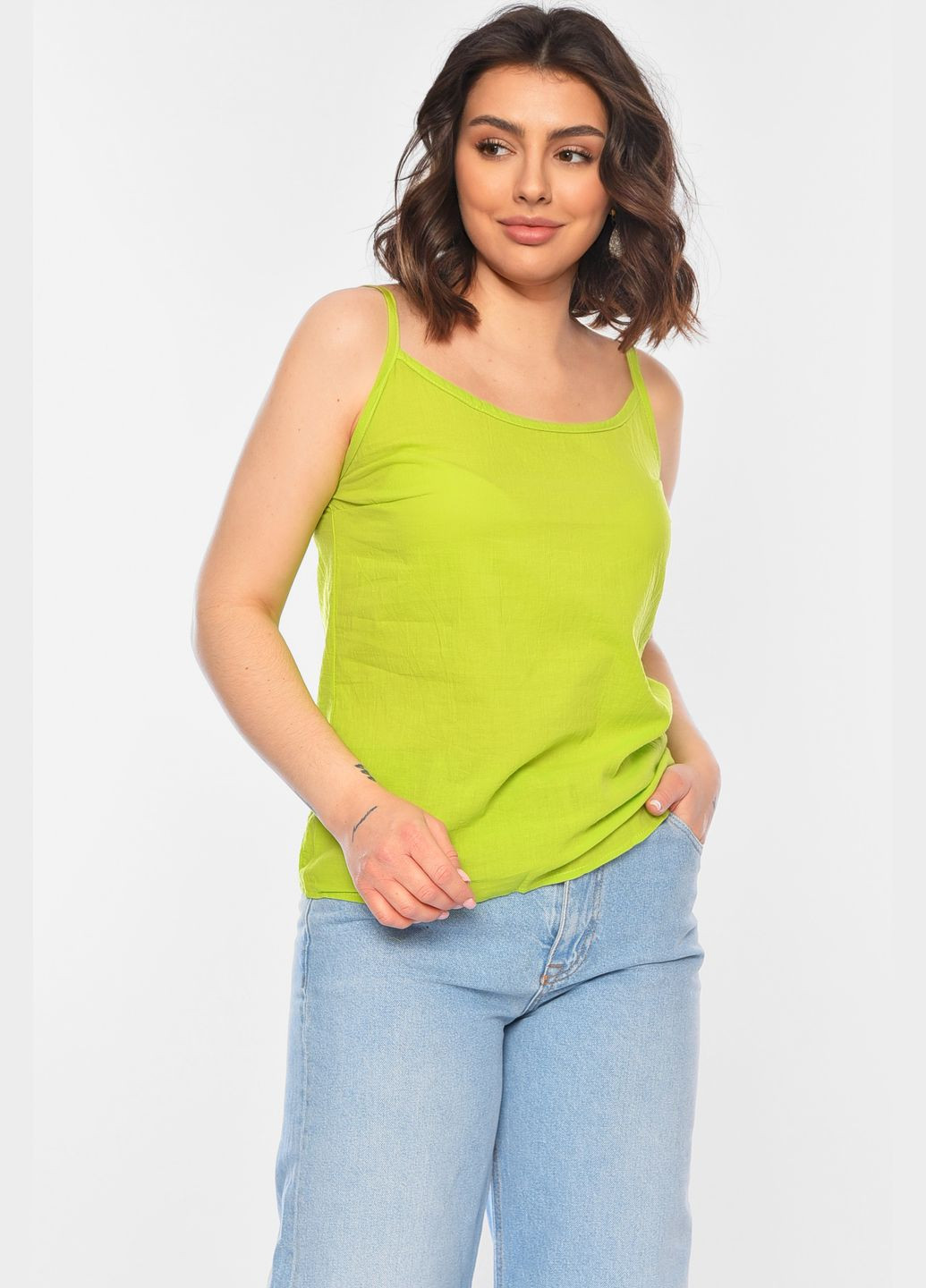 Майка жіноча салатового кольору Let's Shop — 319338661