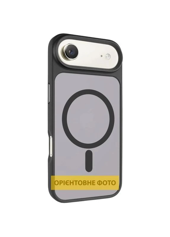 TPU+PC чехол Metal Buttons MagSafe для Apple iPhone 17 Air 6.5" чорний No Brand (402177326)