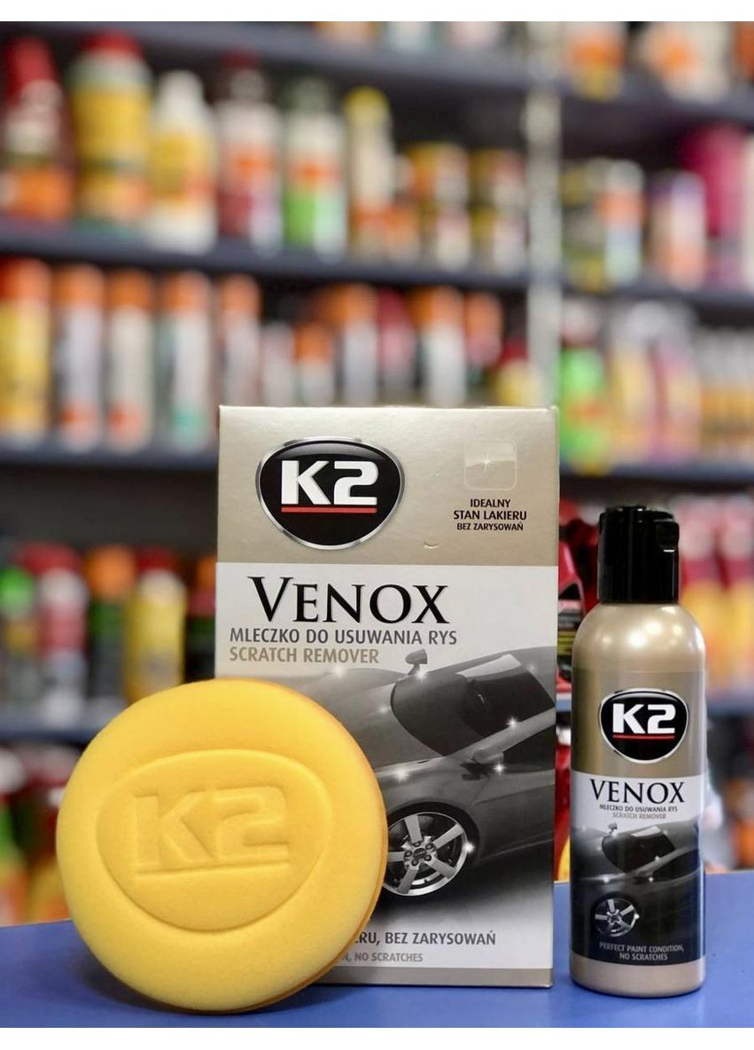 Полироль кузова молочко Venox 180мл с губкой K2 (361078671)