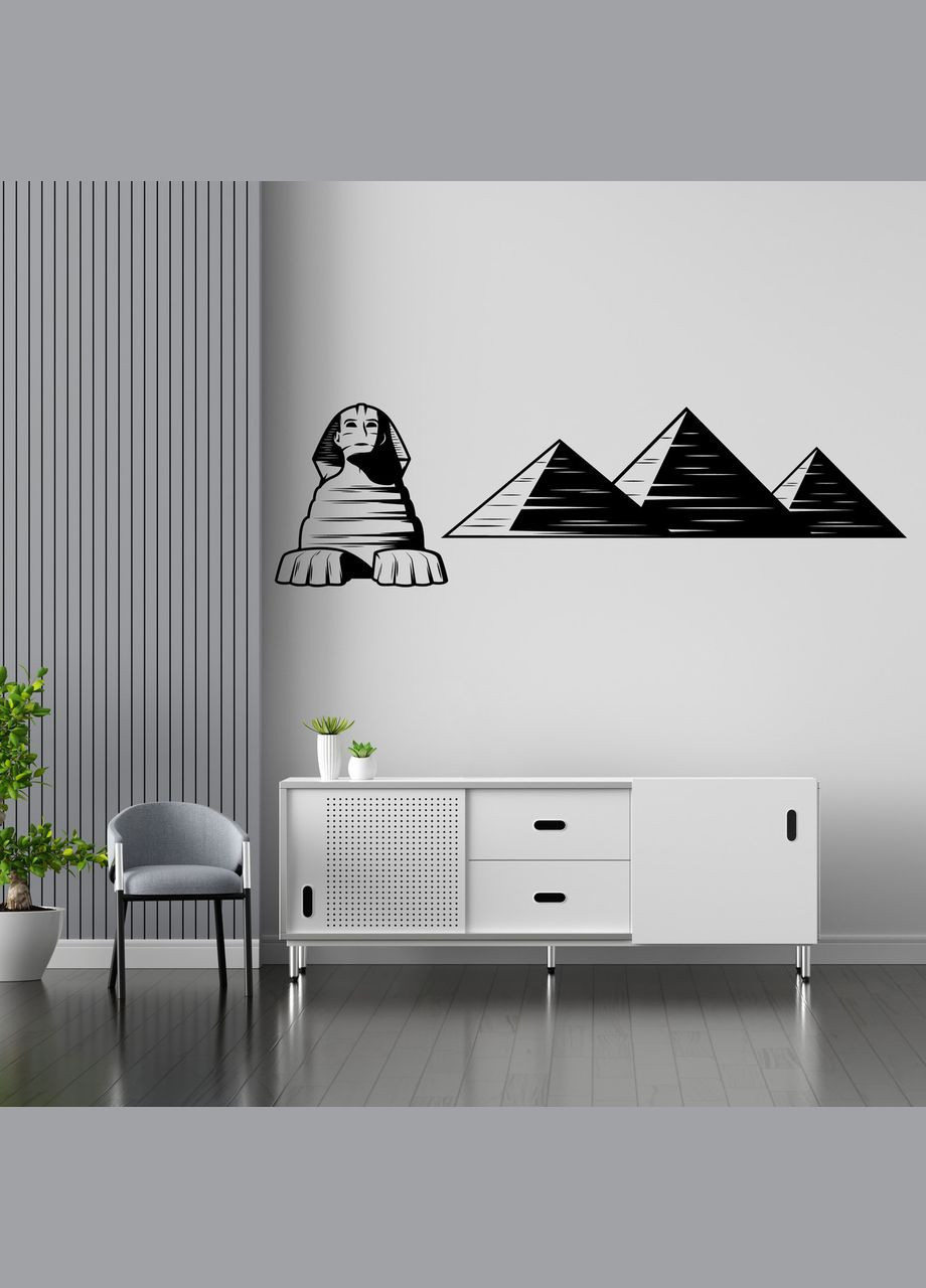 Виниловая интерьерная на стену и обои (стекло, мебель, зеркало, металл) "Египет. Сфинкс. с Кавун наклейка (316190097)