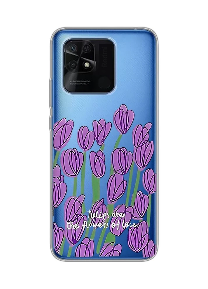 Прозорий чохол на Xiaomi Redmi 10C Тюльпани (принт 265) Creative (359496402)
