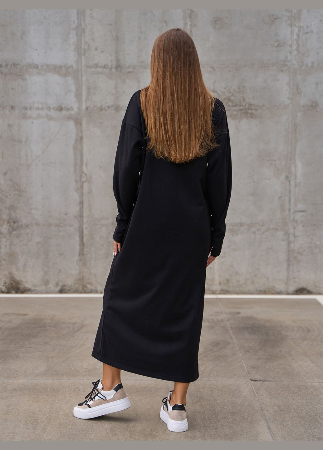 Чорна повсякденний сукні сукня-водолазка ISSA PLUS однотонна