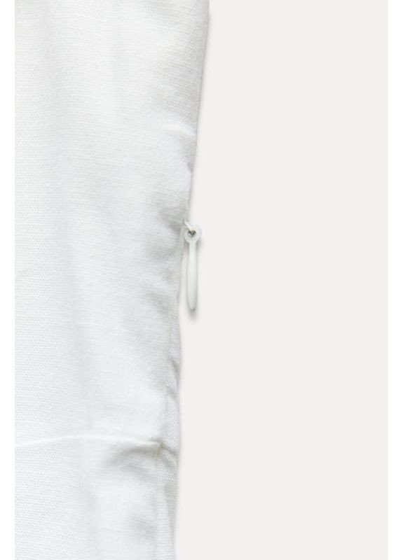 Білий приталена сукня міді довжини з льоном Zara