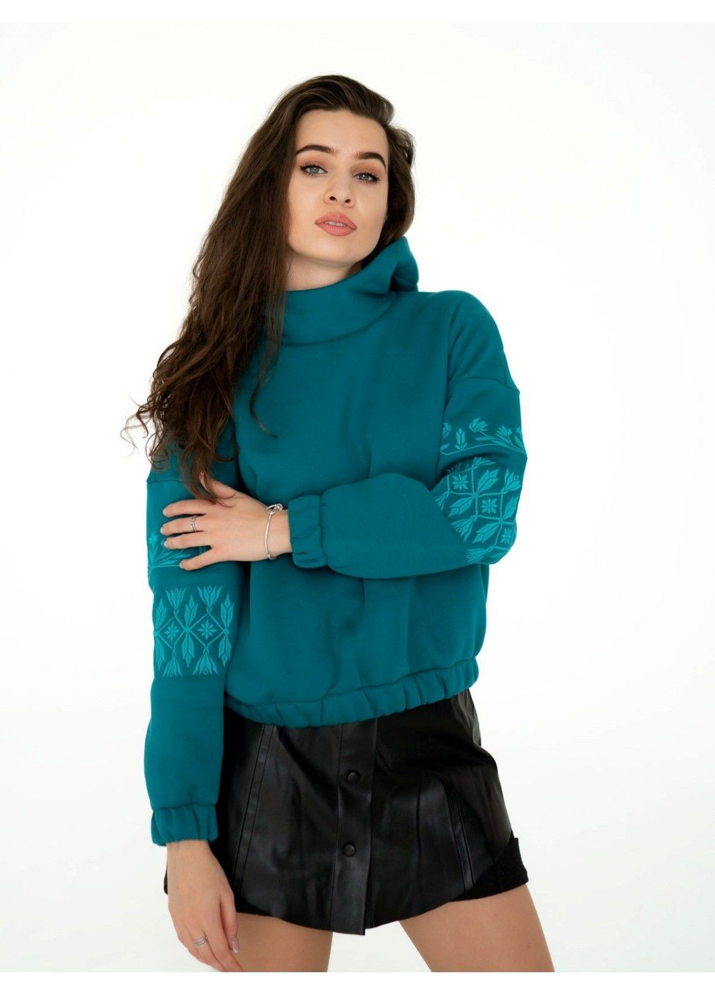 Зелений худі поділля аквамарин Lesia (362971211)