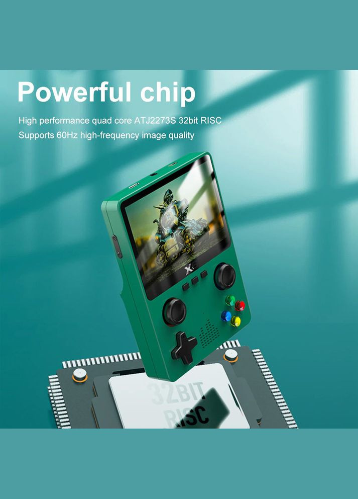 Портативная игровая приставка X6 10000 игр / 3.5'' IPS, 640x480 / AV выход / консоль, ретро / 2000 mAh Green No Brand (322566657)