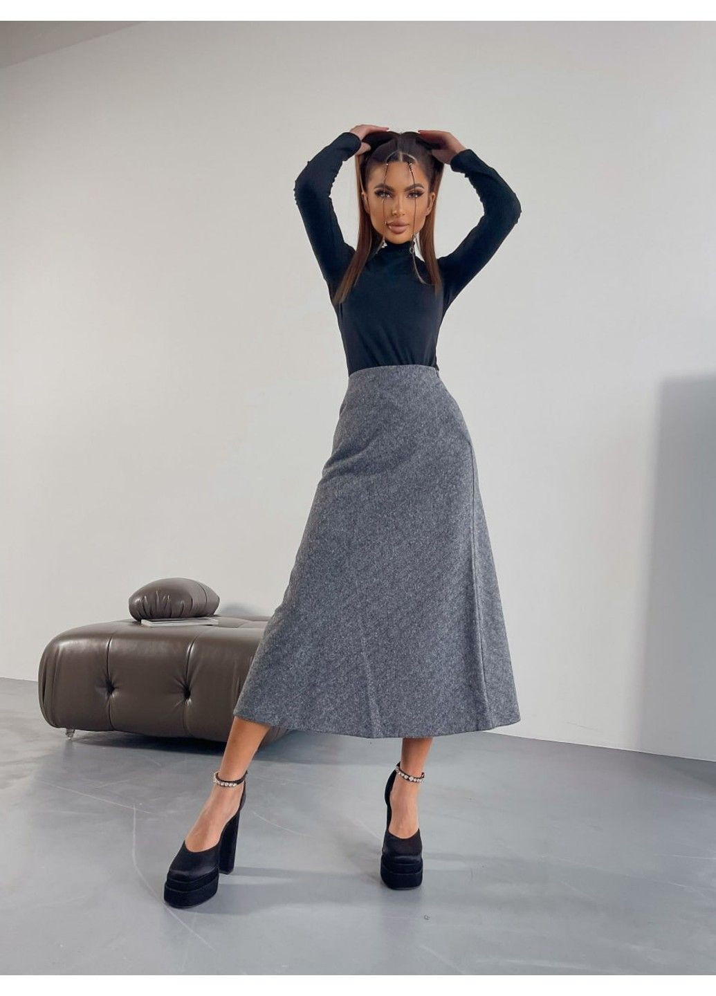 Серая юбка 200674 DIA COSA