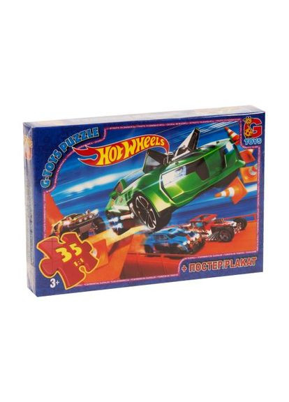 Пазлы "Hot Wheels", 35 элементов + плакат Gtoys (361420866)