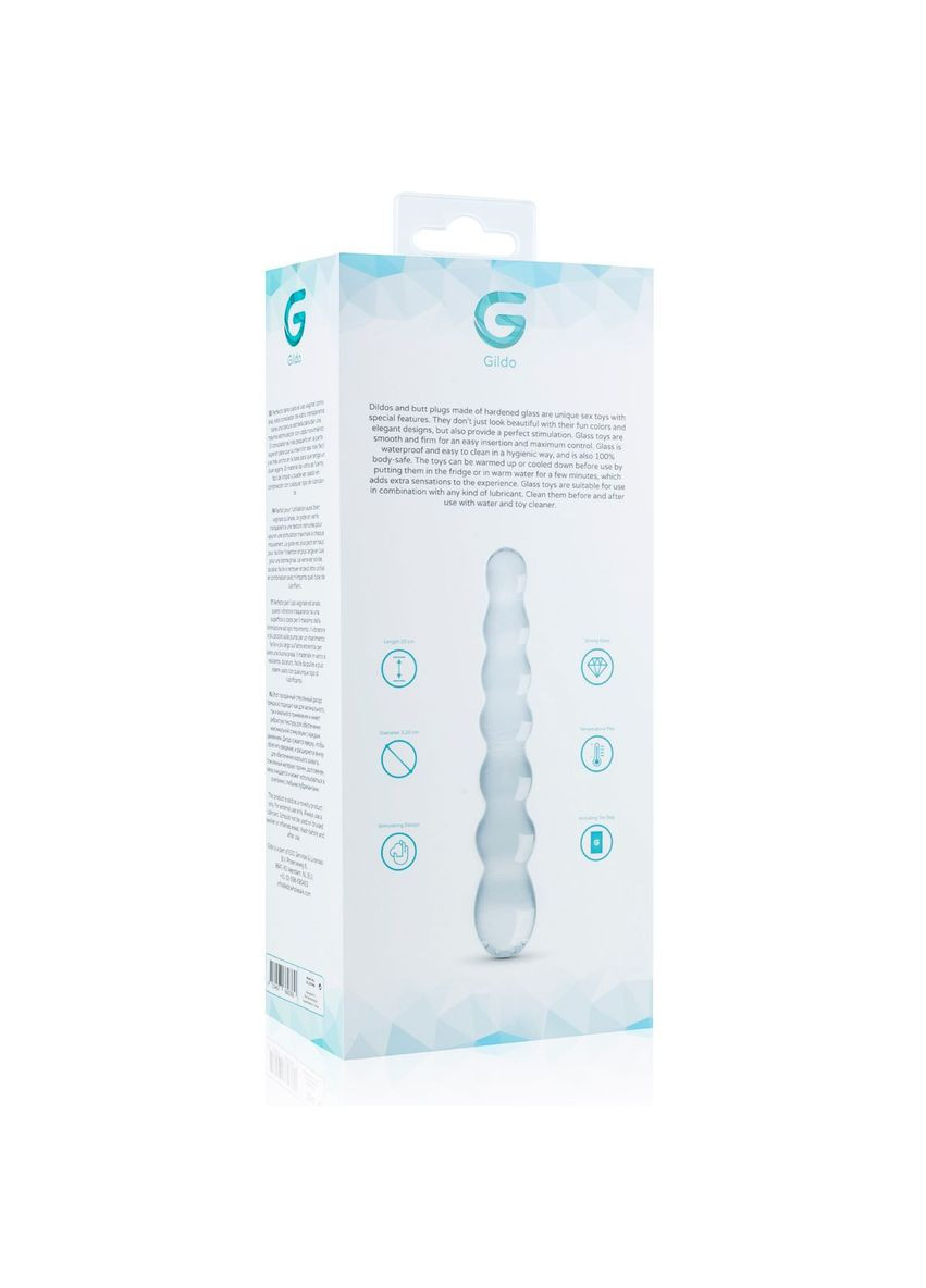 Скляний ділдо у вигляді намистин Glass Dildo No. 19 Gildo (297587131)