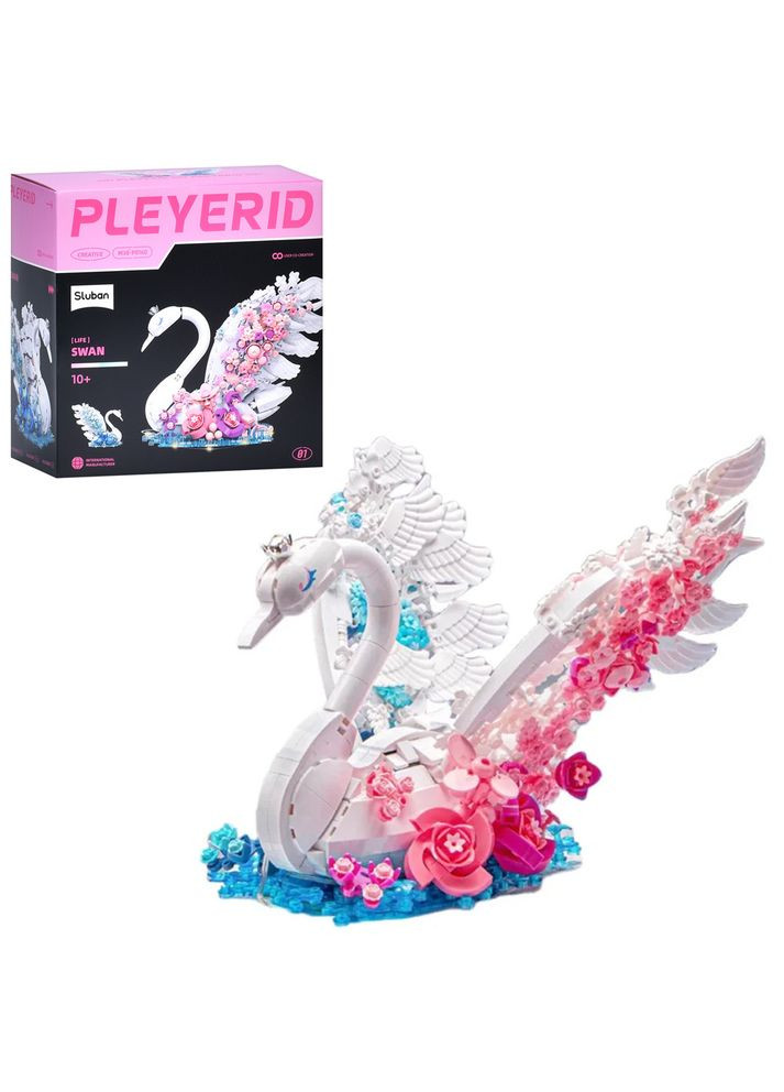 Конструктор, лебідь, світло, батарейки (табл.), кор., 30-30-16,5 см (M38-P8160) Sluban (338531692)