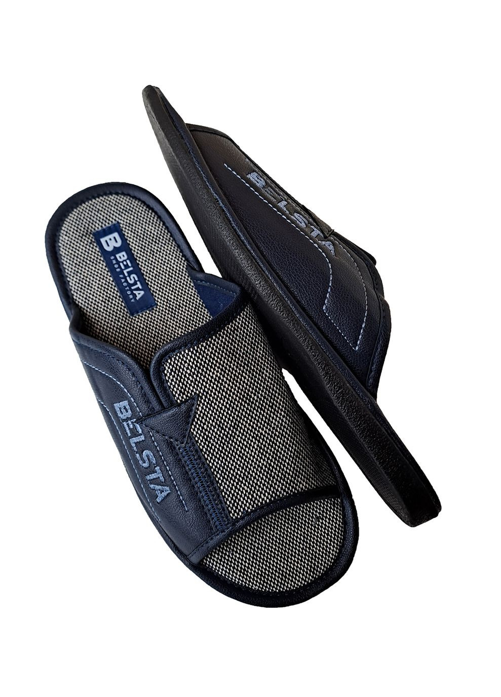 Синие тапочки мужские открытые Белста