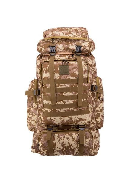 Рюкзак военный тактический на 80л пиксель, армейский рюкзак для охоты с системой Molle No Brand (361669573)